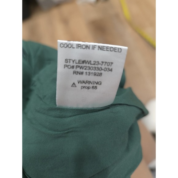 Wishlist Women's Floral Print Wrap Maxi Skirt S Small Green Cream Slit High Low - Picture 10 of 12